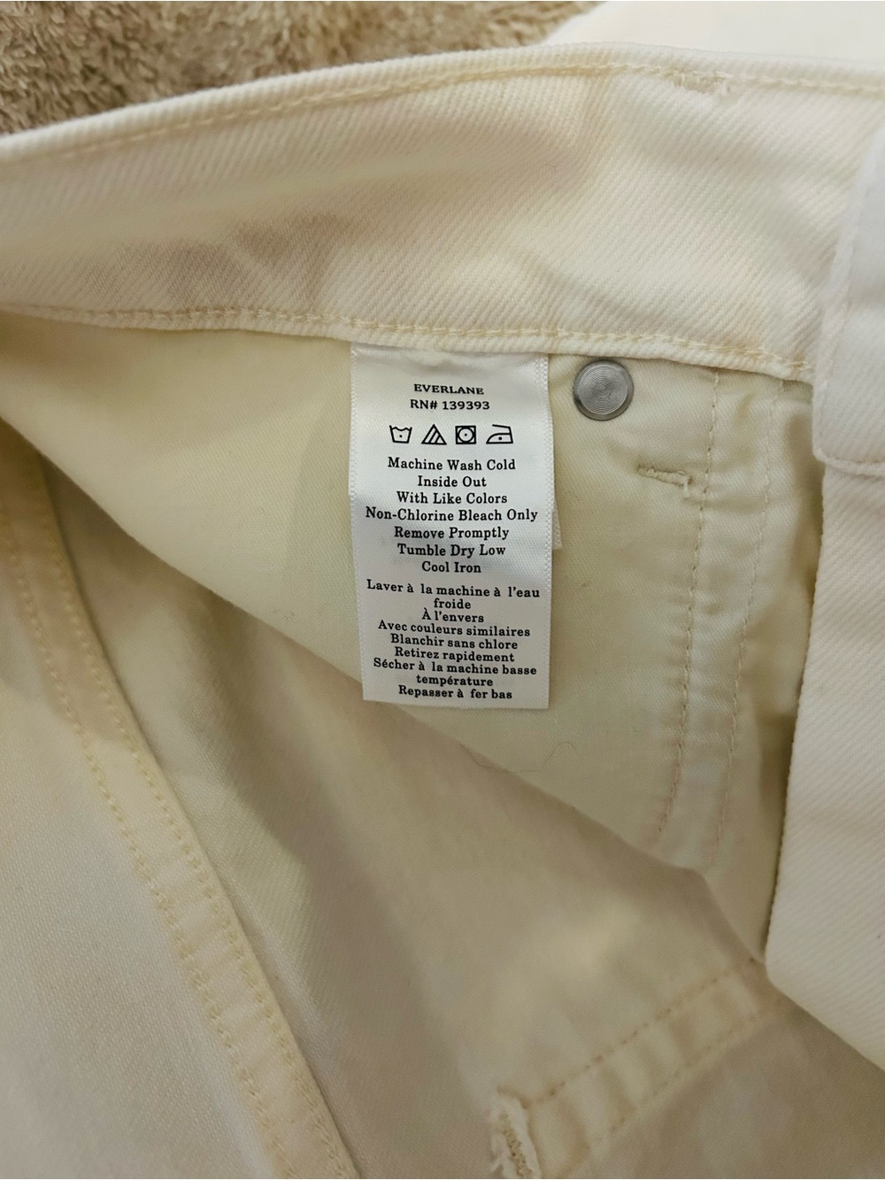 Everlane The Way-High Curve Jeans Calico Ecru Barrel Leg Size 29 - Picture 5 of 5